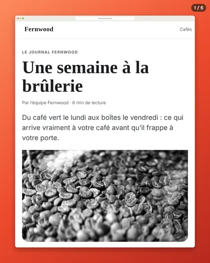 Diapositive 1 sur 5 du carrousel, coupée entre deux blocs de texte.